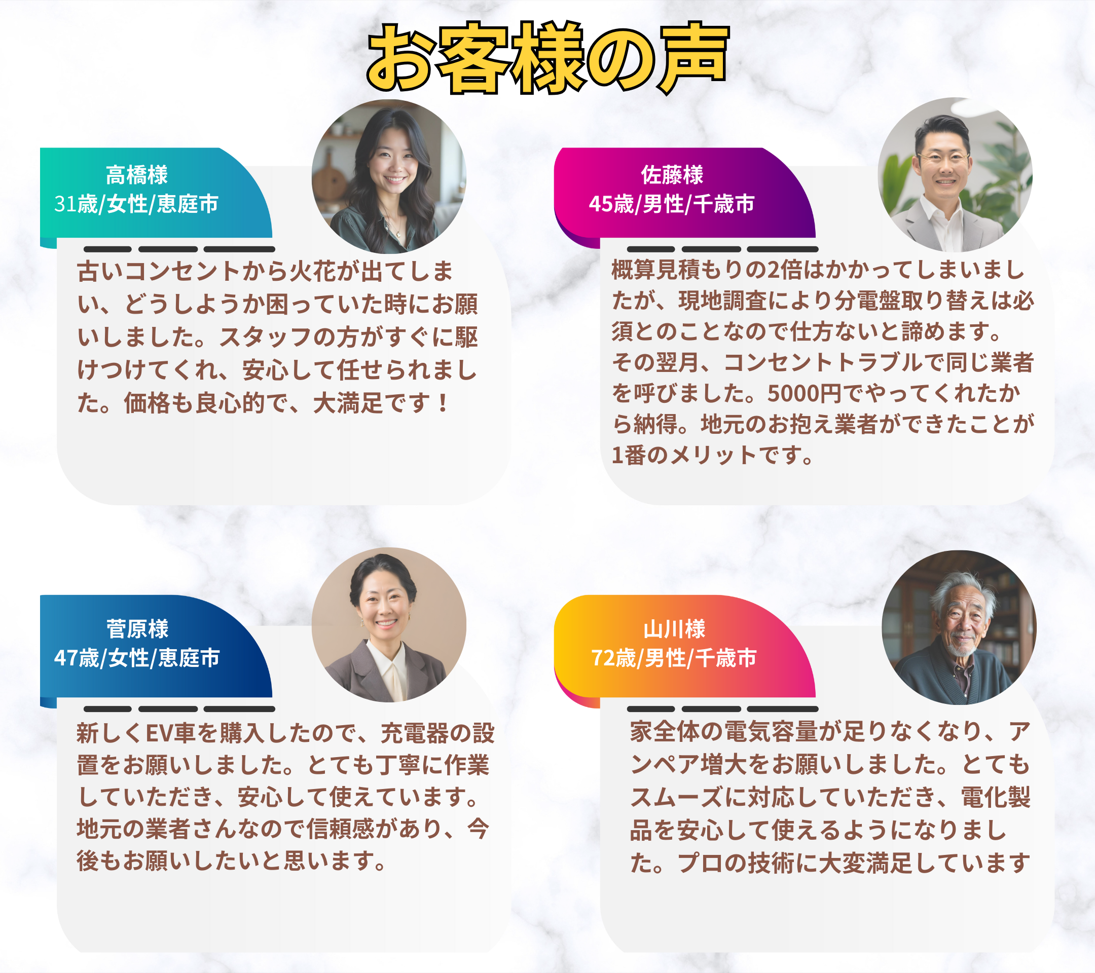 ハピでんのお客様の声